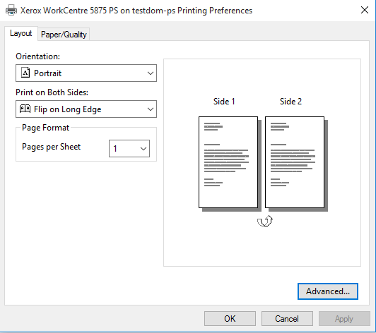 Printing preferences with the enhanced Point and Print