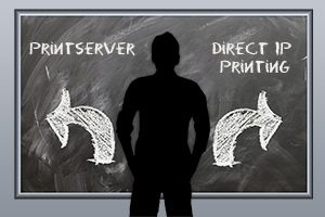 Direct IP printing or printserver